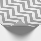 Dim Gray White XL Zickzack ZigZag Muster Geschenkpapier (Ecke)
