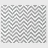 Dim Gray White XL Zickzack ZigZag Muster Geschenkpapier (Flach)