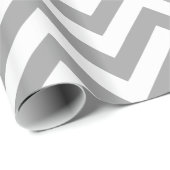 Dim Gray White XL Zickzack ZigZag Muster Geschenkpapier (Rolleneckpunkt)