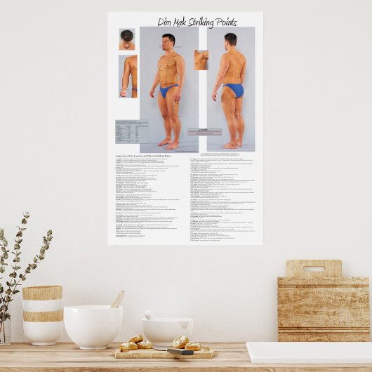 Dim Mak Death Striking Points Poster 24 X 36 (Küche)