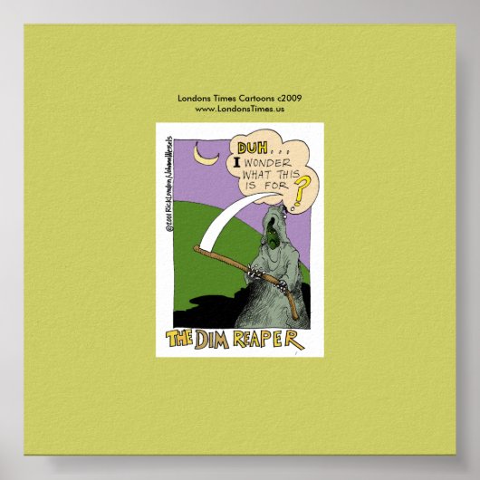 Dim Sensenmann Funny Halloween Leinwand drucken Poster (Vorne)