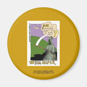 Dim Sensenmann Halloween Funny Cartoon Magnet