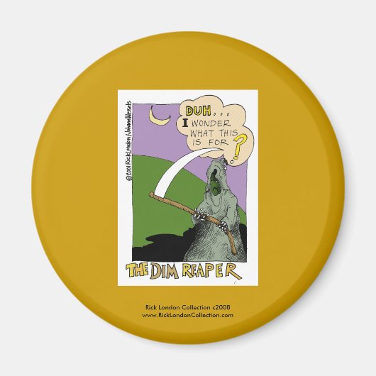 Dim Sensenmann Halloween Funny Cartoon Magnet (Vorne)