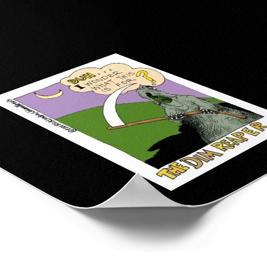 Dim Sensenmann Halloween Funny Cartoon Poster (Ecke)