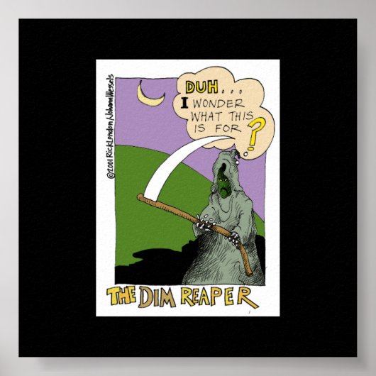 Dim Sensenmann Halloween Funny Cartoon Poster (Vorne)