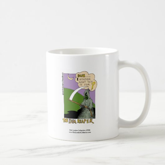 Dim Sensenmann Halloween Funny Cartoon Tasse (Rechts)
