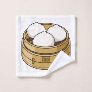 Dim sum Cartoon Illustration Badhandtuch Set