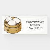 Dim sum Cartoon Illustration Banner (Horizontal)
