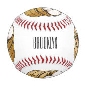 Dim sum Cartoon Illustration Baseball (Rückseite)