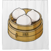 Dim sum Cartoon Illustration Duschvorhang (Vorderseite)