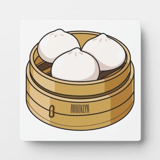 Dim sum Cartoon Illustration Fotoplatte (Vorderseite)