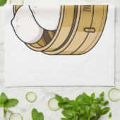 Dim sum Cartoon Illustration Geschirrtuch (Gefaltet)