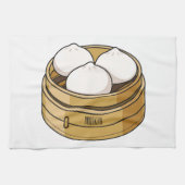 Dim sum Cartoon Illustration Geschirrtuch (Horizontal)
