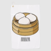 Dim sum Cartoon Illustration Golfhandtuch (Vorderseite)