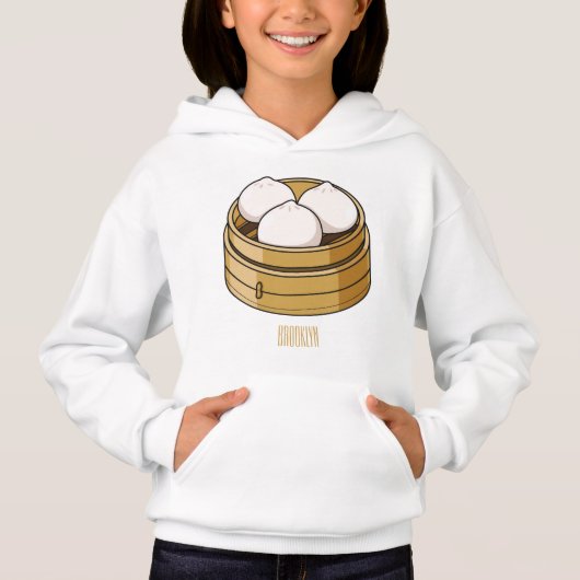 Dim sum Cartoon Illustration Hoodie (Vorderseite)