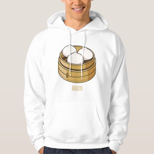 Dim sum Cartoon Illustration Hoodie (Vorderseite)