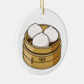 Dim sum Cartoon Illustration Keramik Ornament (Rechts)