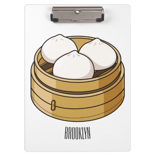 Dim sum Cartoon Illustration Klemmbrett (Vorderseite)