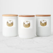 Dim sum Cartoon Illustration Lebensmitteletikett (Flaschen)