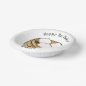 Dim sum Cartoon Illustration Pappteller (Gewinkelt)