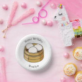Dim sum Cartoon Illustration Pappteller (Party)