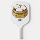 Dim sum Cartoon Illustration Pickleball Schläger (Rückseite)