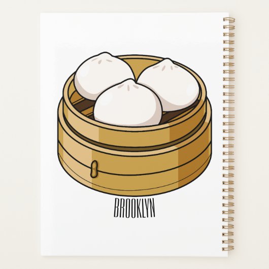 Dim sum Cartoon Illustration Planer (Rückseite)