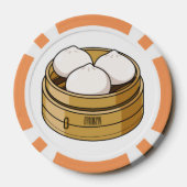 Dim sum Cartoon Illustration Pokerchips (Rückseite)