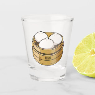 Dim sum Cartoon Illustration Schnapsglas