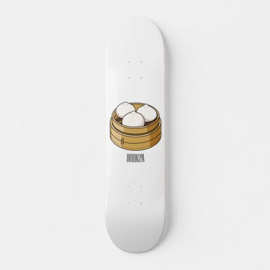 Dim sum Cartoon Illustration Skateboard (Vorne)