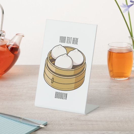 Dim sum Cartoon Illustration Sockelschild (In SItu)