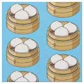 Dim sum Cartoon Illustration Stoff (Nahaufnahme)