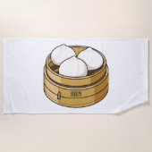 Dim sum Cartoon Illustration Strandtuch (Vorderseite)
