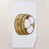 Dim sum Cartoon Illustration Strandtuch (Vorderseite)