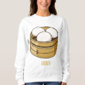 Dim sum Cartoon Illustration Sweatshirt (Vorderseite)