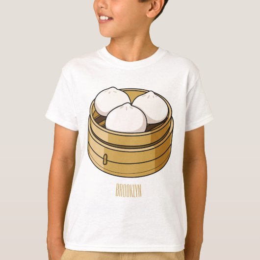 Dim sum Cartoon Illustration T-Shirt (Vorderseite)
