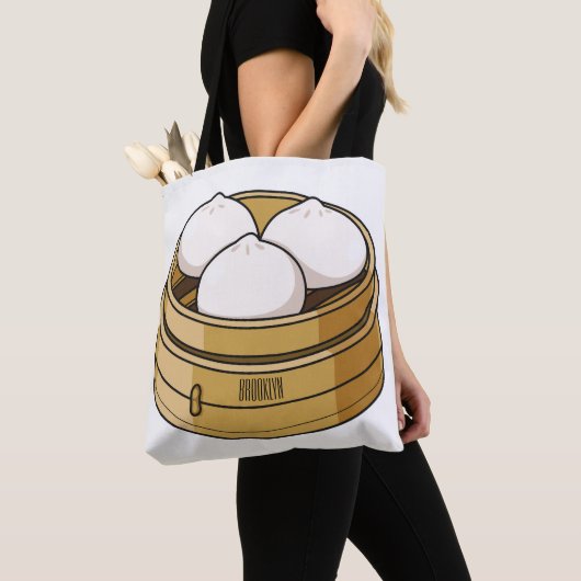 Dim sum Cartoon Illustration Tasche (Von Nahem)