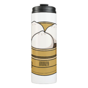 Dim sum Cartoon Illustration Thermosbecher