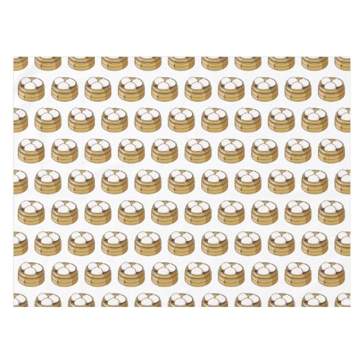 Dim sum Cartoon Illustration Tischdecke (Vorderseite (Horizontal))