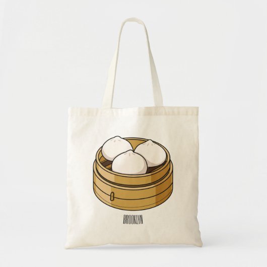 Dim sum Cartoon Illustration Tragetasche (Vorne)