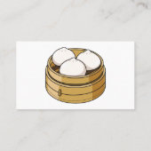 Dim sum Cartoon Illustration Visitenkarte (Rückseite)