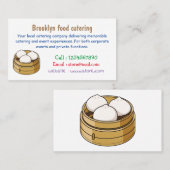 Dim sum Cartoon Illustration Visitenkarte (Vorne/Hinten)