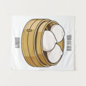 Dim sum Cartoon Illustration Wandteppich (Vorderseite (Horizontal))