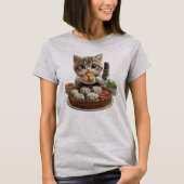 Dim Sum Cat, Food Cat T-Shirt (Vorderseite)