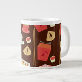 Dim Sum Deluxe Fun Food Pattern Time Jumbo-Tasse (Vorderseite Rechts)