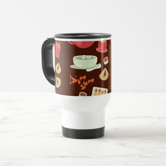 Dim Sum Deluxe Niedlich Kawaii chinesischer Lebens Reisebecher (Vorderseite Links)