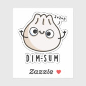 Dim-sum Funny Dimsum Math Pun Aufkleber (Blatt)