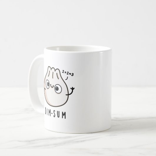 Dim-sum Funny Dimsum Math Pun Kaffeetasse (Vorderseite Links)