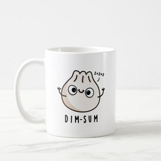 Dim-sum Funny Dimsum Math Pun Kaffeetasse (Links)