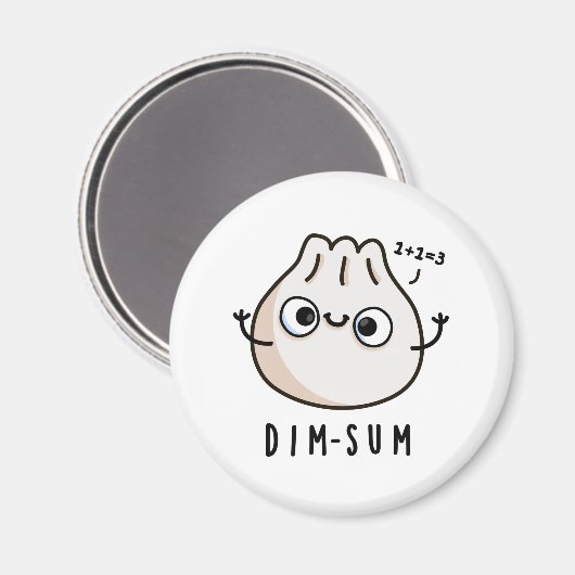 Dim-sum Funny Dimsum Math Pun Magnet (Vorderseite/Rückseite)